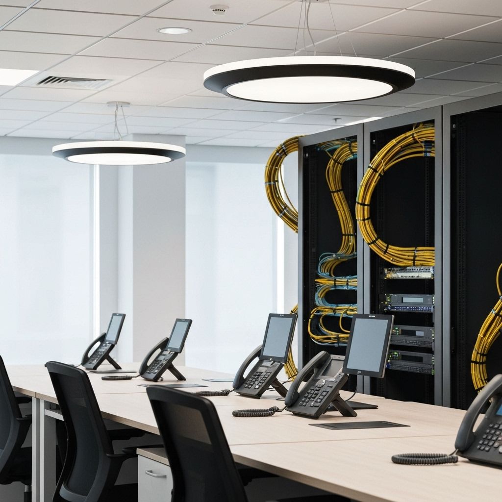 WiFi access points, VoIP phones, and network cabling infrastructure